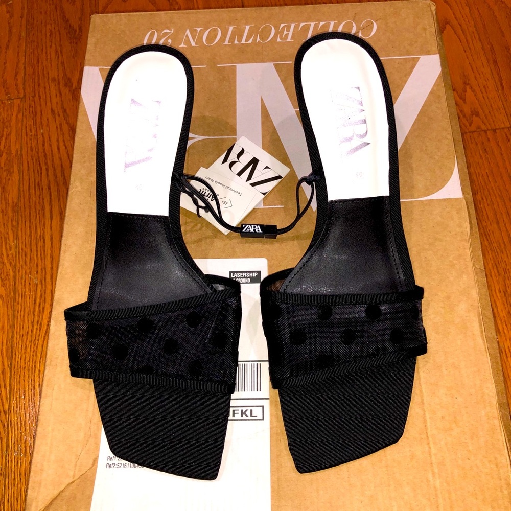 Zara sandals (low heel)